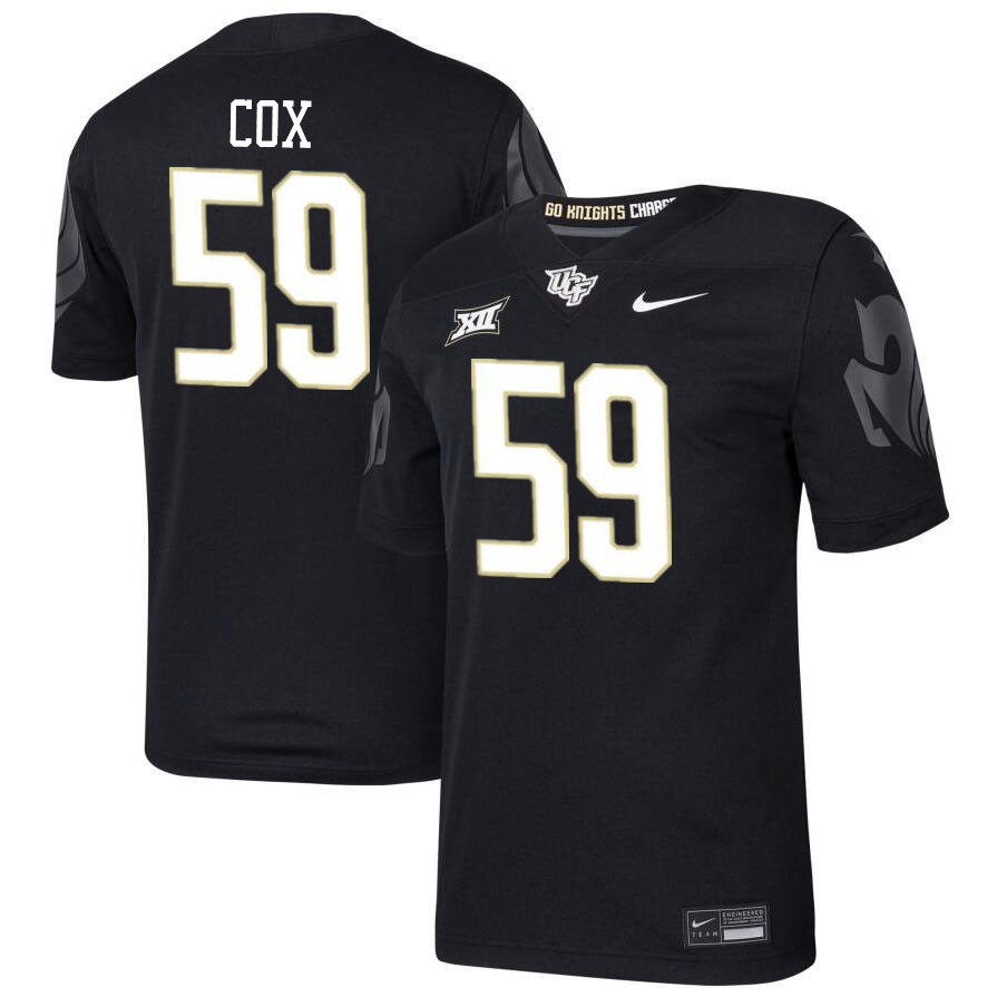 Men #59 Keyon Cox UCF Knights Big 12 Conference College Football Jerseys Stitched-Black